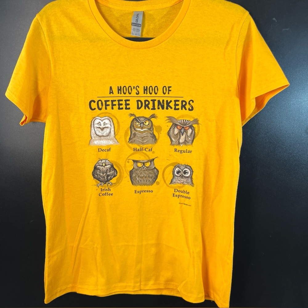 Yellow Graphic Coffee Drinkers Tee